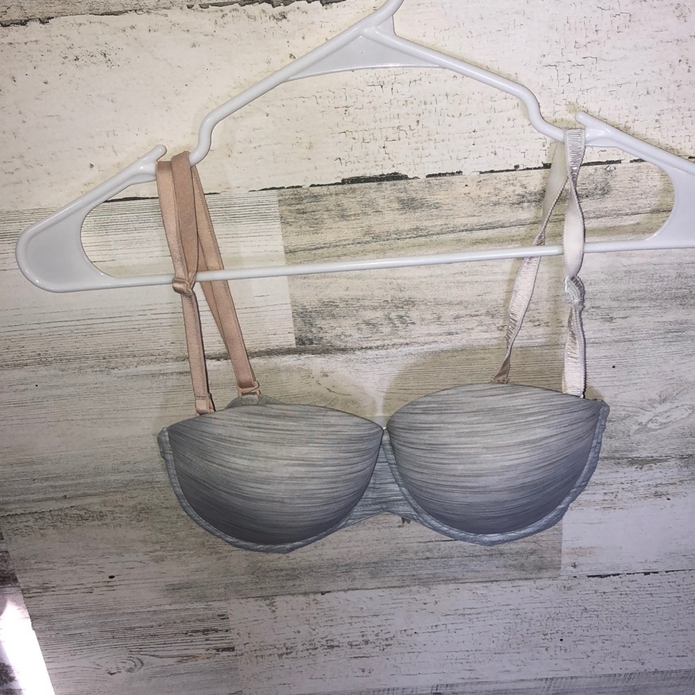 Gray Pink Victoria's Secret Wear everyWhere Multi-way push up bra size 32D​​​ - Picture 2 of 7